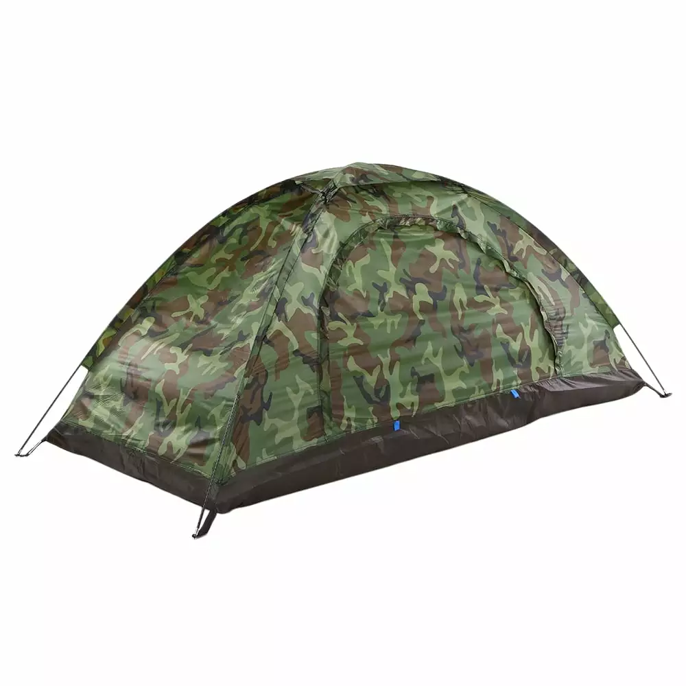 Lixada Portable 1 Person Single Layer Camouflage Camping Tent Outdoor Travel Beach