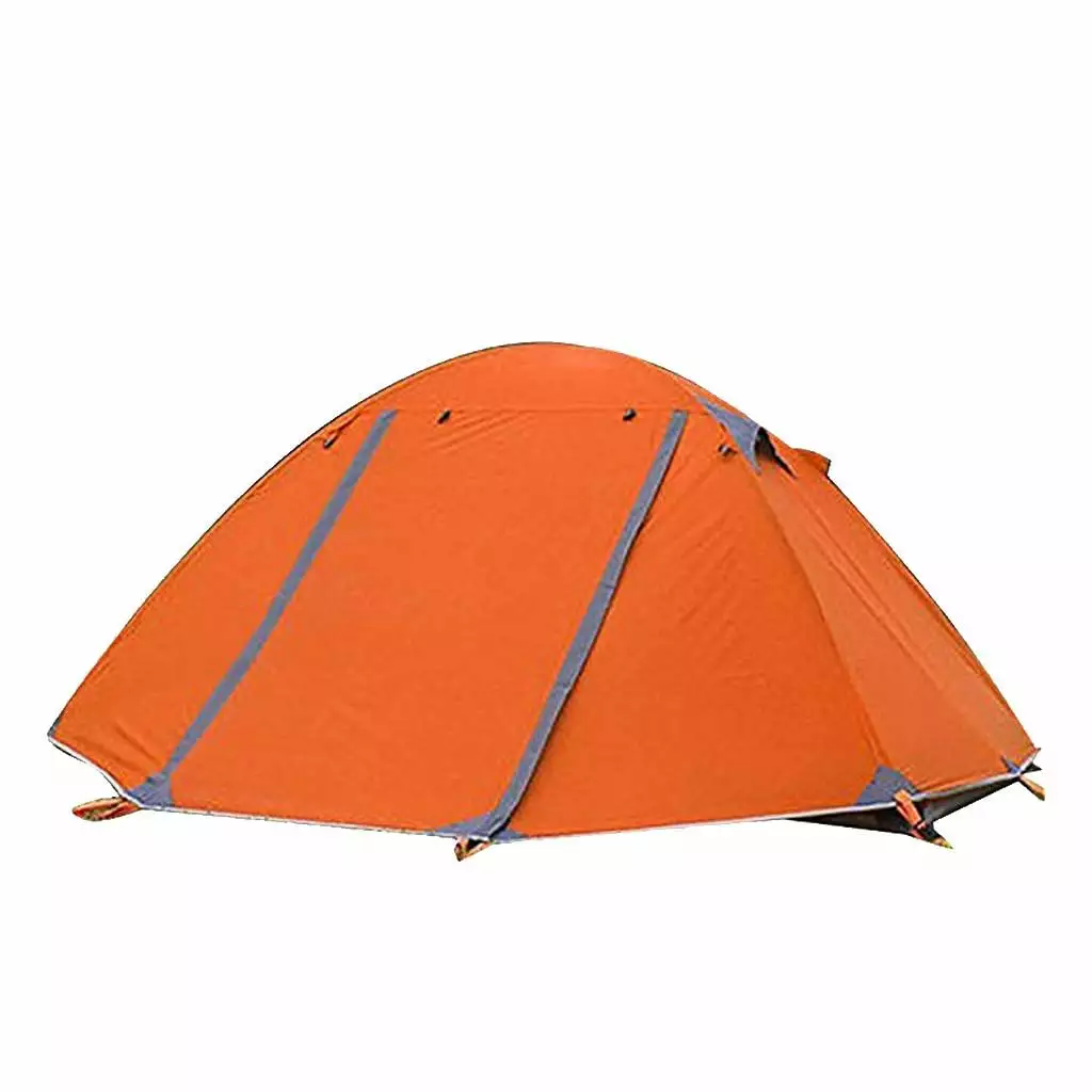 2 Person Outdoor Lightweight Camping Tent Waterproof Fishing Dome Tent Orange Hiking and Backpacking