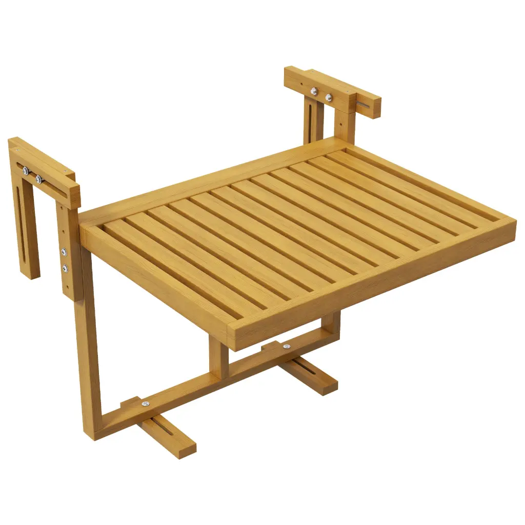 Outsunny Balcony Railing Table Outdoor Folding Hanging Table Desk Space Saving aosom business