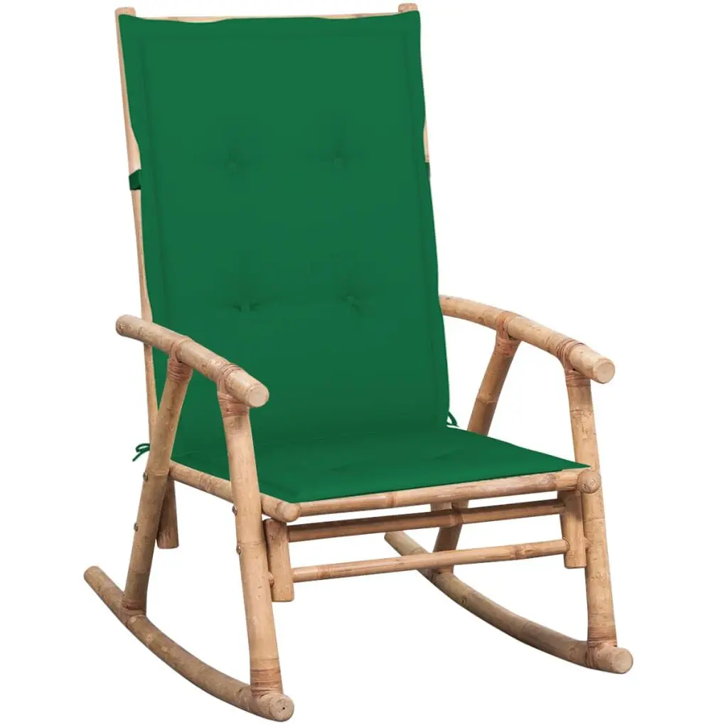 Bamboo Rocking Chair Cushion Comfortable Indoor Outdoor Use