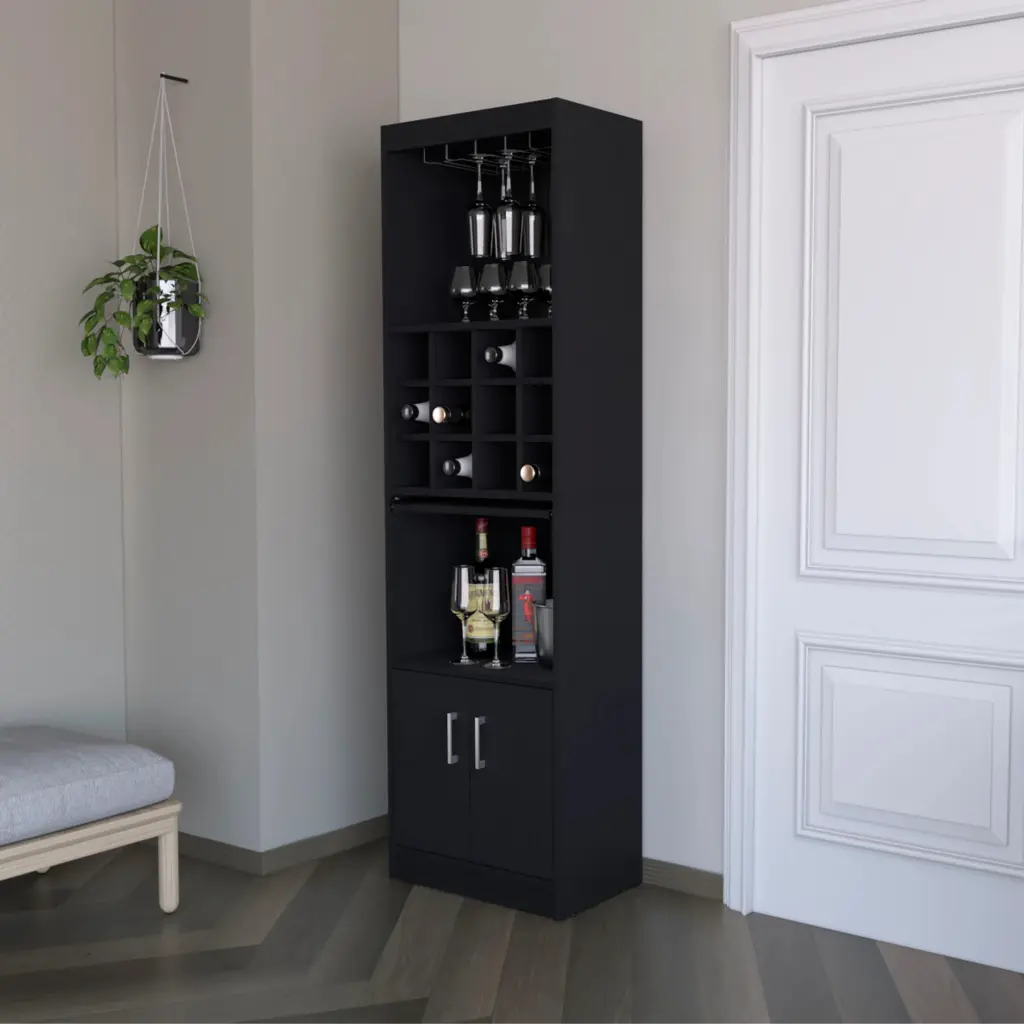 Black Bar Cabinet Wine Storage Quality Black Shelves Wooden Bar Furniture furniture max