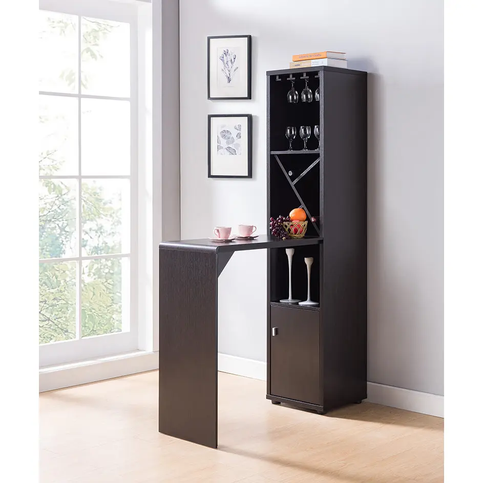 Bar Cabinet Extended Table Kitchen Cabinet Wine Bottle Compartment Home Bar id international- inc.