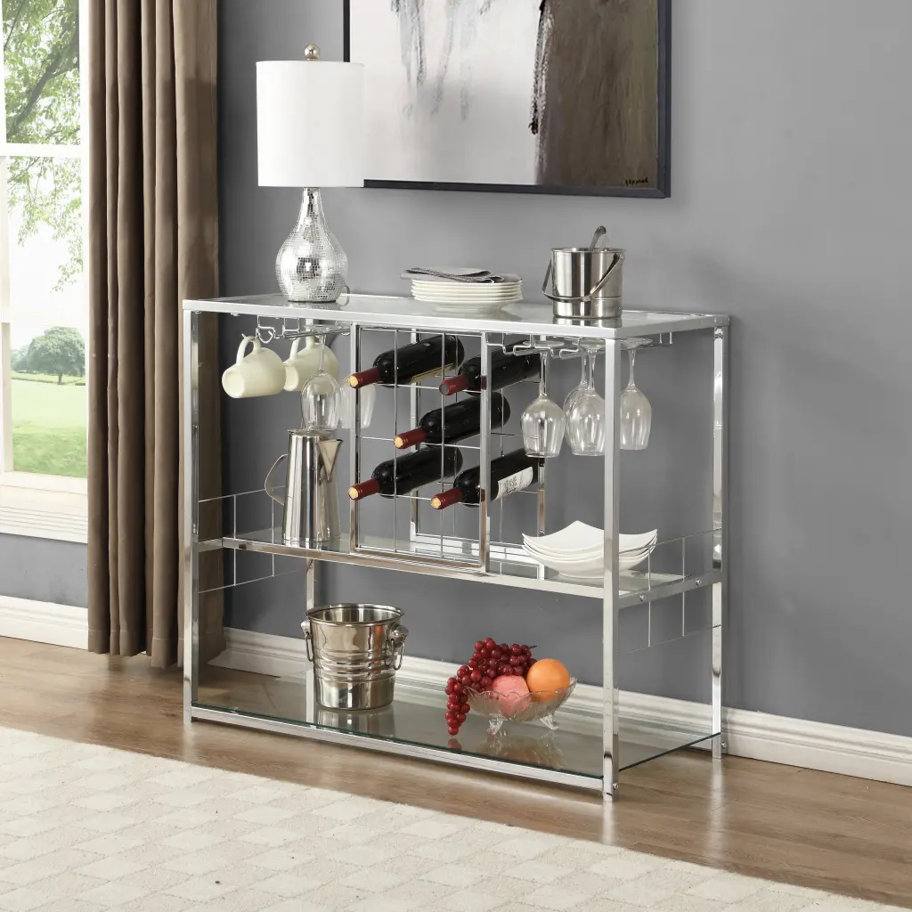 Bar Cart Kitchen Bar & Serving Cart Home Glass Holder And Wine Rack ghn