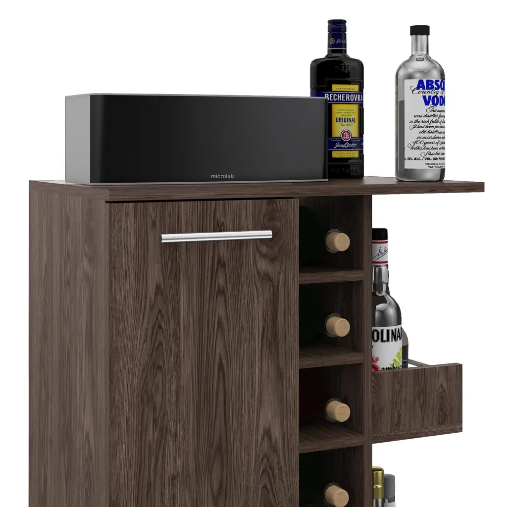 Tennessee Bar Shopping Basket Cabinet and Six Cubbies Liquor fm furniture