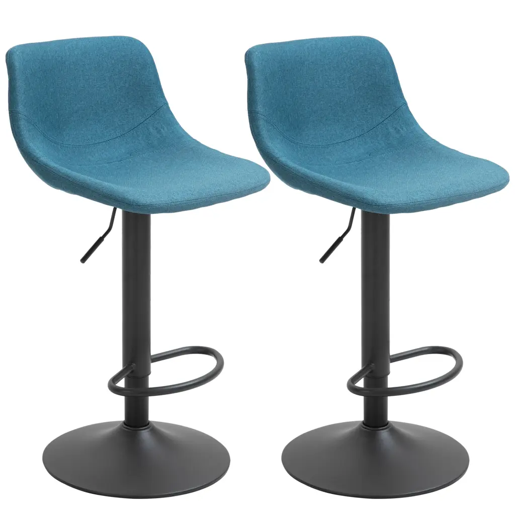 Homcom Customizable Bar Stools Swivel Bar Height Chairs Padded Seats aosom business