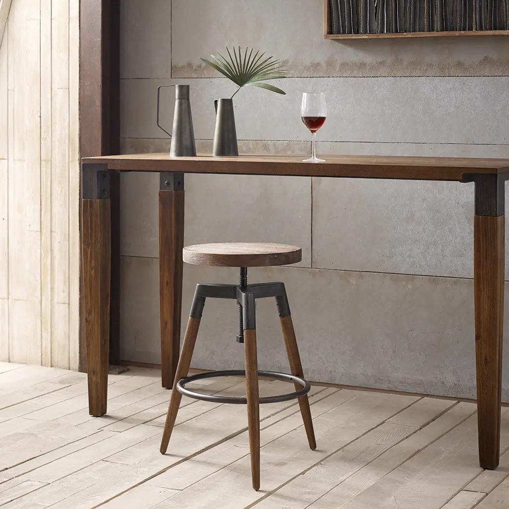 Counter Stool Barstool Customizable Height Brown Wood Modern Stool jla