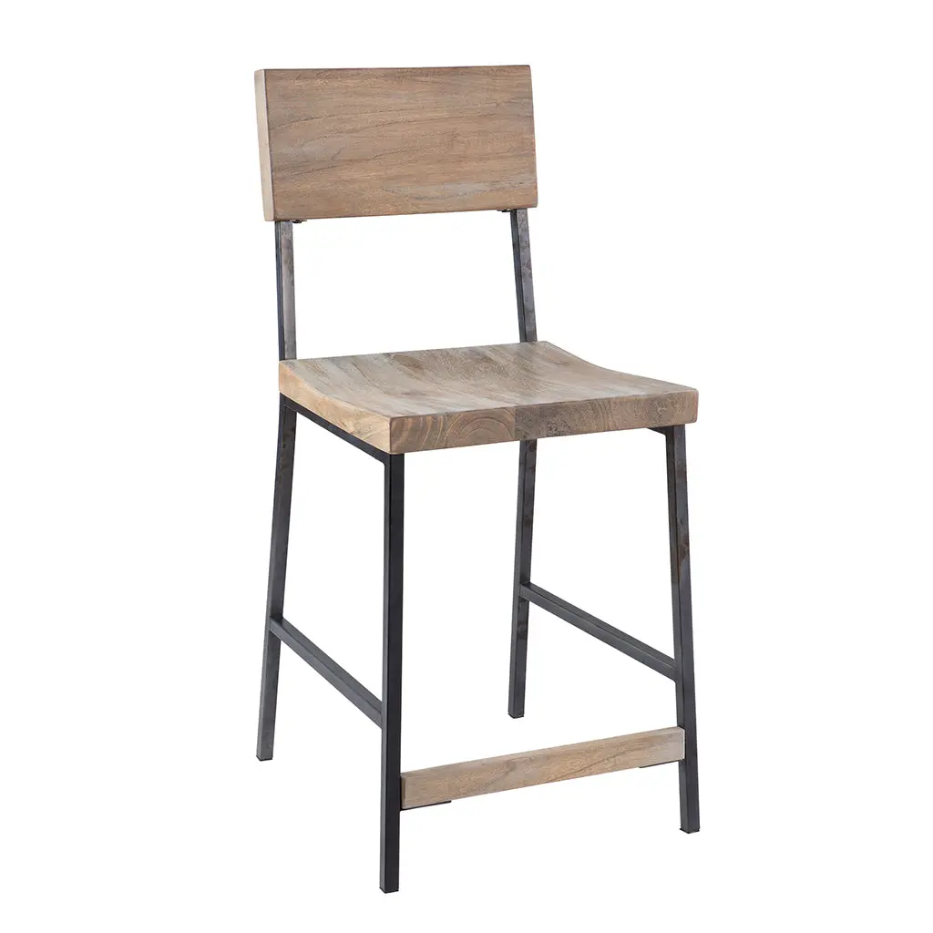 Only Substantiatebuyer Tacoma Counter Stool Grey Solid Wood Kitchen Stool jla
