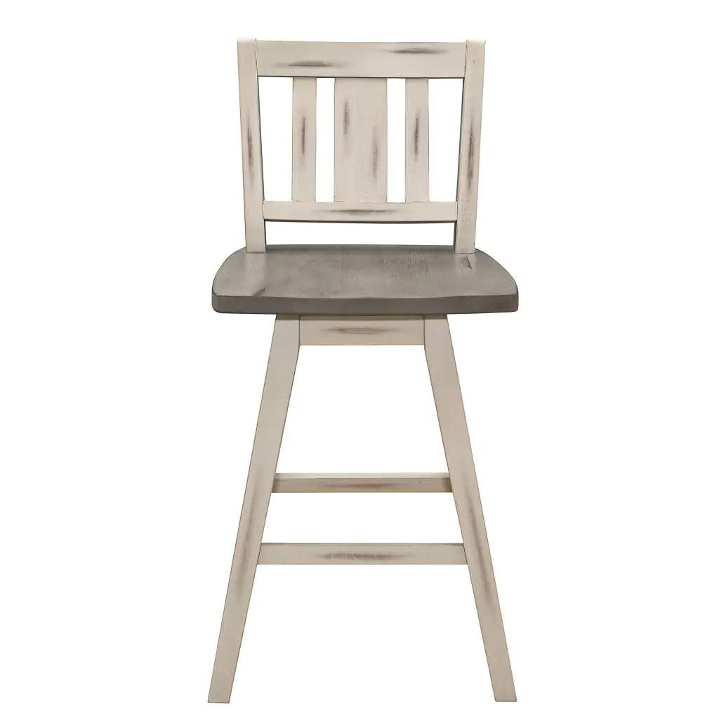 Counter Height Chairs Set 2 White Gray 360 Degree Swivel Chair Solid kanepe