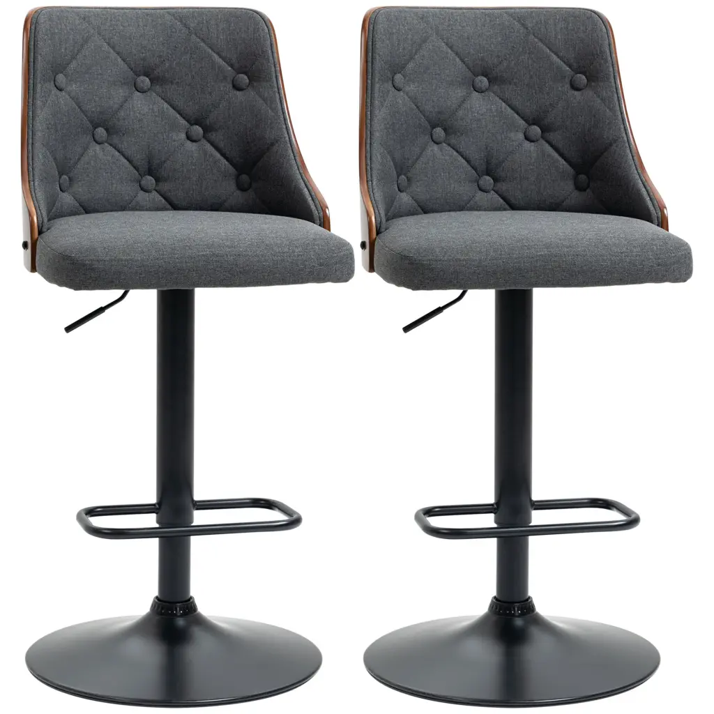 Homcom Counter Height Bar Stools Set 2 Height Adjustable Swivel Stools aosom business