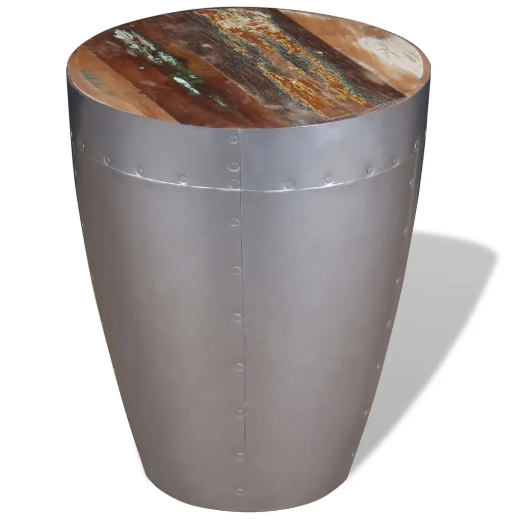 Aviator Stool Solid Reclaimed Wood Industrial Style Bar Stool