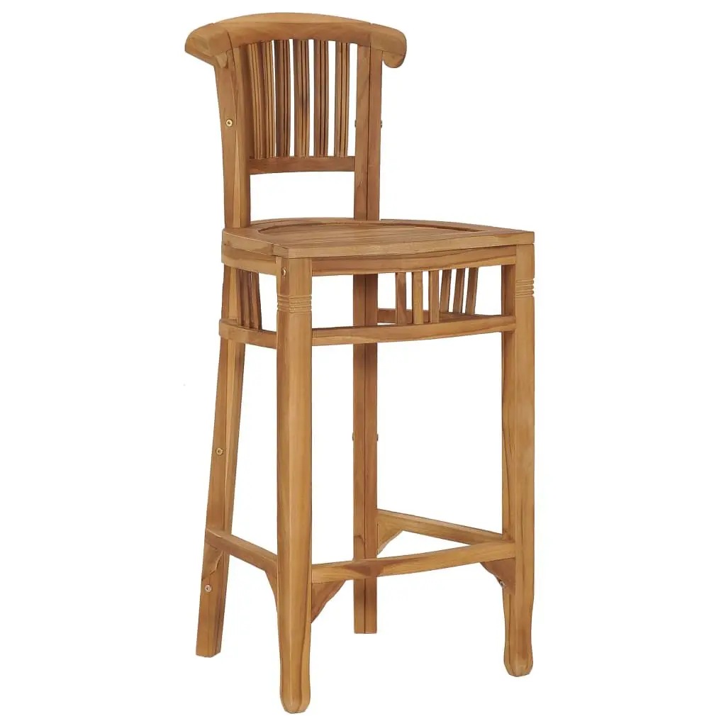 Bar Stool Solid Teak Wood Modern Kitchen Counter Stool