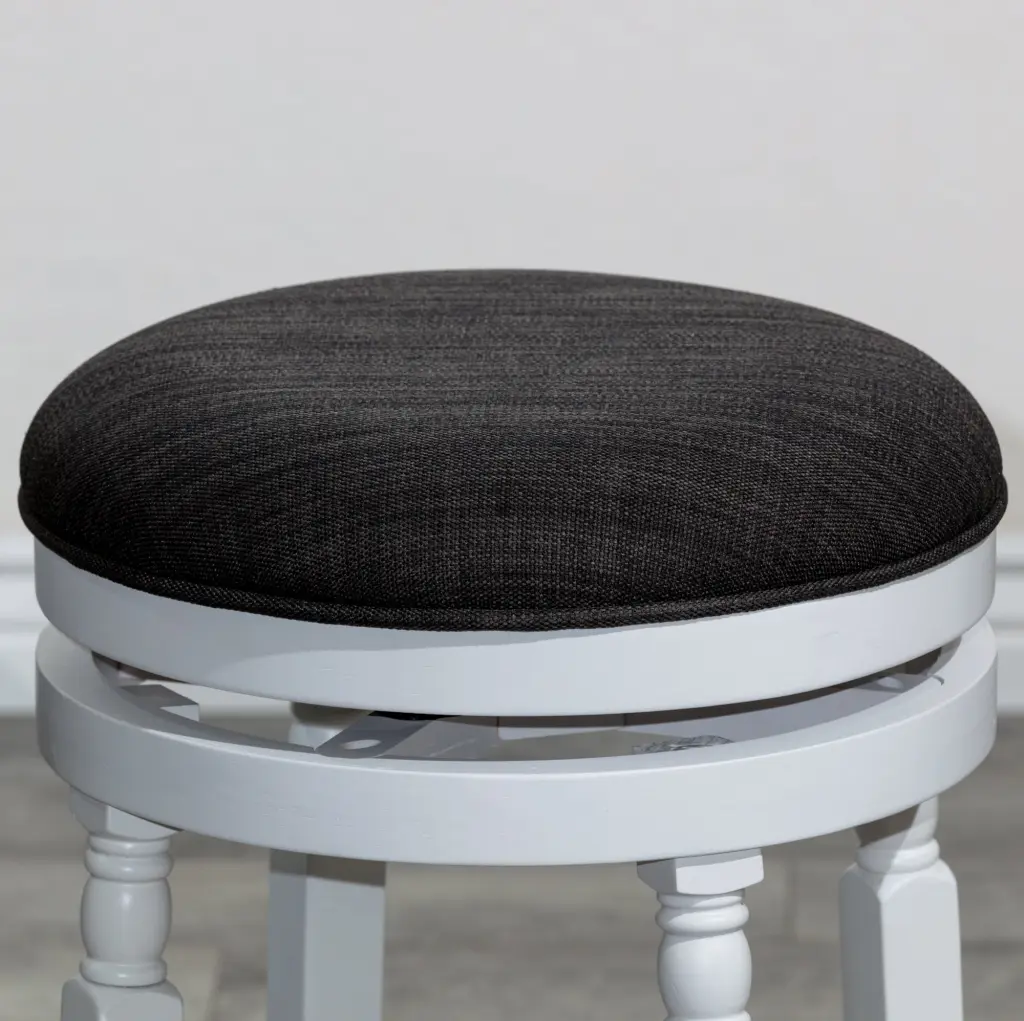 24 Inch Counter Stool White Finish Charcoal Material Seat dty home