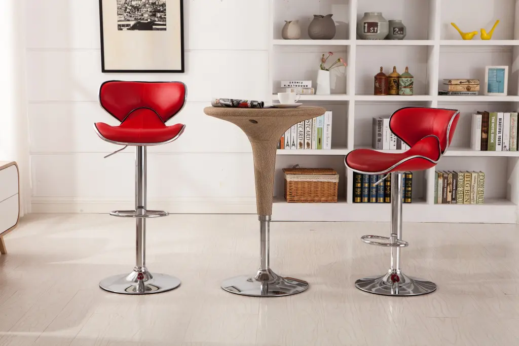 Masaccio Upholstery Airlift Customizable Swivel Barstool Chrome Base hz
