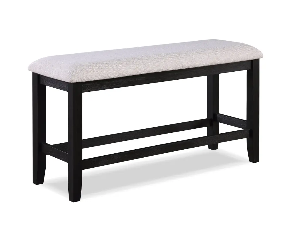 1Pc Transitional Relaxed Vintage Style Charcoal Black Finish Counter Height Stool kanepe