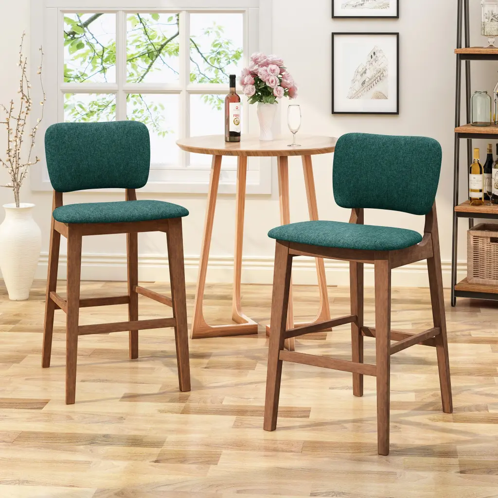 Bar Chair Dark Green Material Adjustable Counter Stool nh-bc furniturings