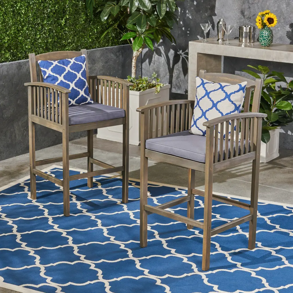 Casa Acacia Barstool Grey Acacia Timber Kitchen or Bar nh-home living