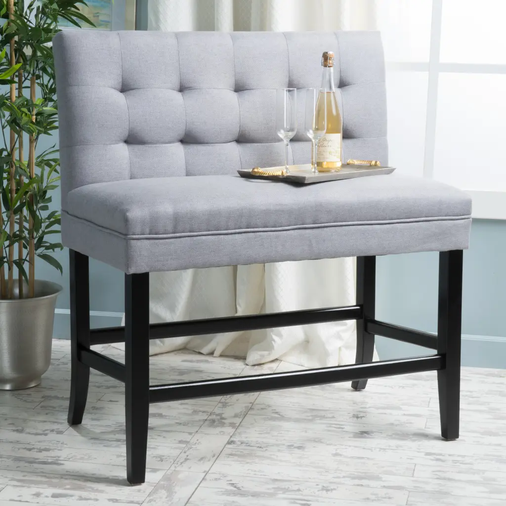 Barstool Light Grey Fabric nh-perfect home