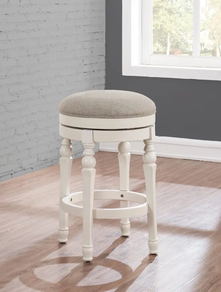 Colerain Backless Counter Stool Beige Foam Fabric Kitchen Bar Stool ridgecrest home