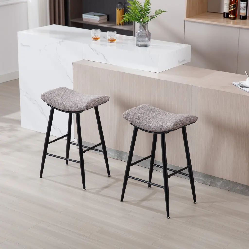 Bar Stools Set 2 Armless Counter Low Bar Stools Without Back Modern rnb