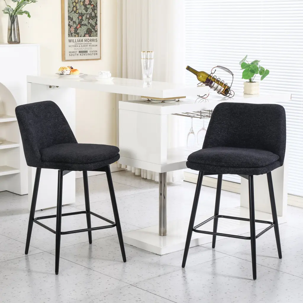 Counter Height Swivel Bar Stools Set 2 360 Swivel Upholstered Bar Stools rnb