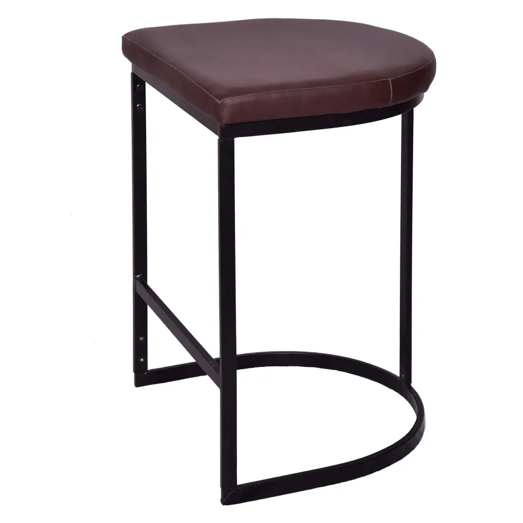 26 Inch Counter Height Stool Vegan Faux Hide Upholstery Black Kitchen Stool royal hampton
