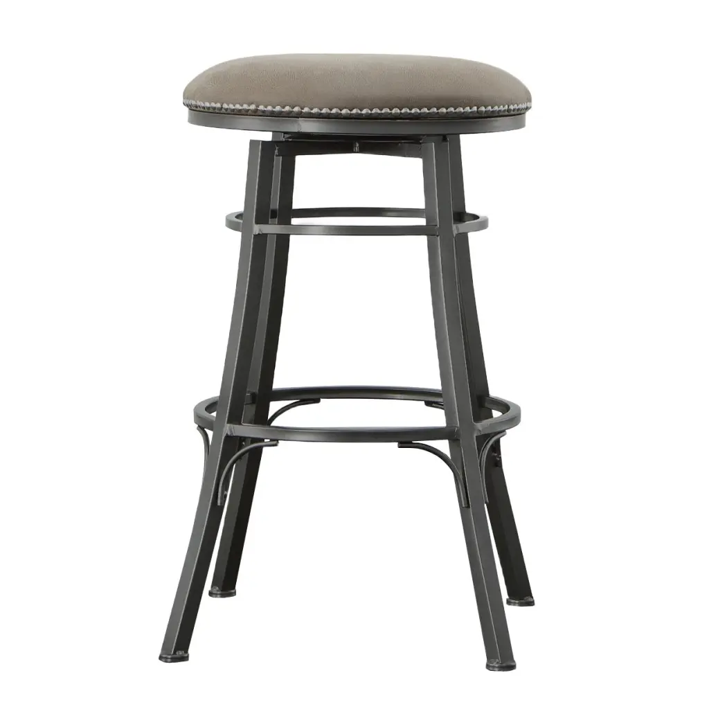 Bali Backless Swivel Bar Chair Gray Dark Gray Wood Kitchen Counter Stool steve silver furniture