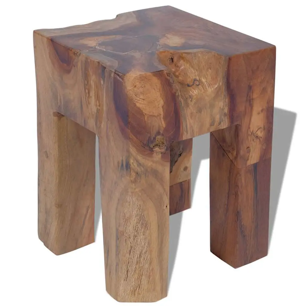 Stool Solid Teak Wood Durable Kitchen Bar Stool Backrest