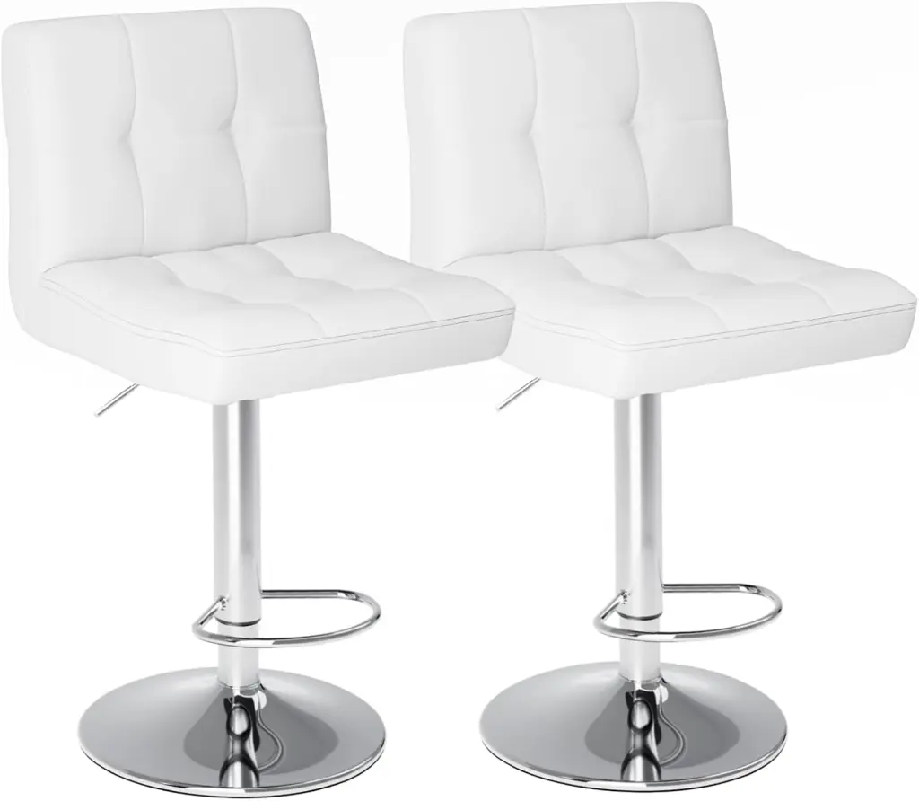 Bar Stools Set 2 Armless Hydraulic Kitchen Height Counter Bar Stools Home w1134dhs