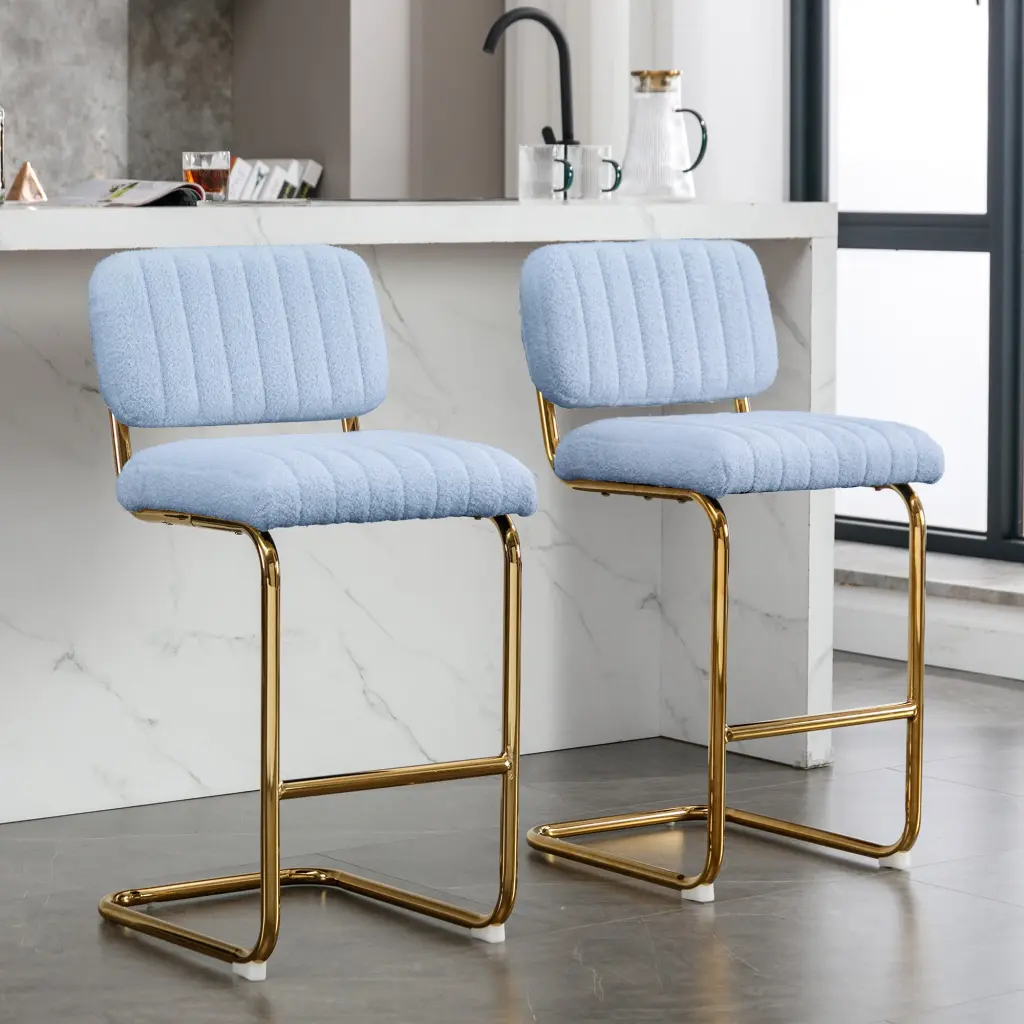Mid Century Modern Counter Height Bar Stools Kitchen Set 2 zen zone