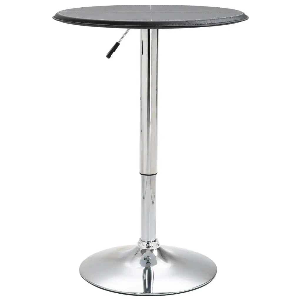 Bar Table Black 23.6 Inches Round MDF Counter Height Table