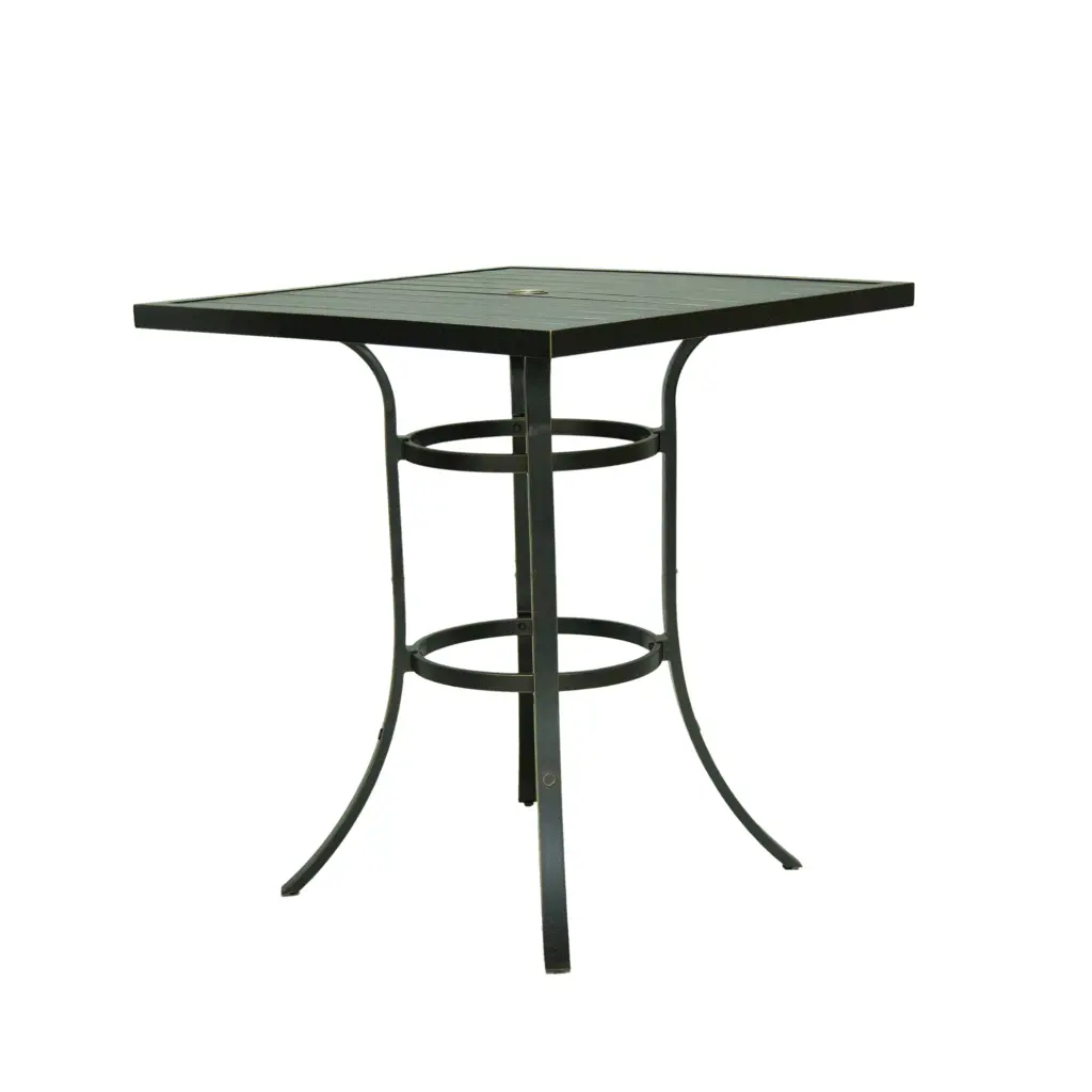 42" Square Bar Table Indoor And Outdoor Use Antique Bronze Aluminum gathercraft