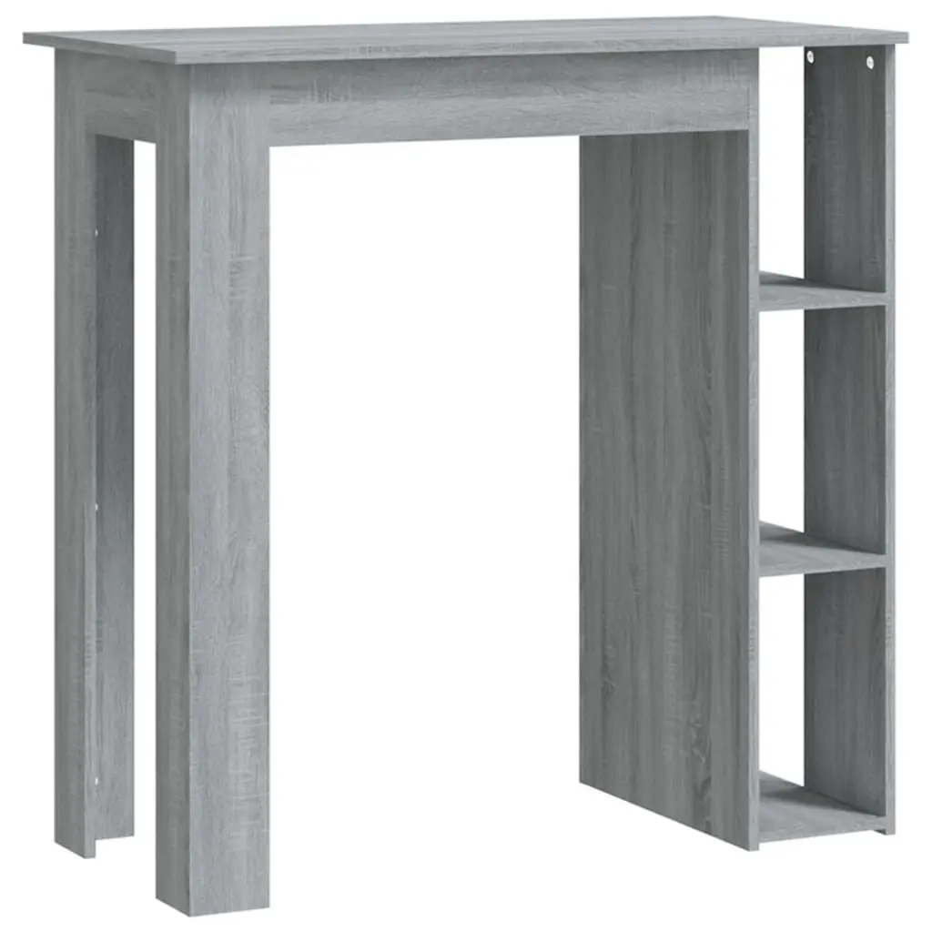 Gray Sonoma Bar Table Shelf 40.2x19.7x40.7 Inches Engineered Wood