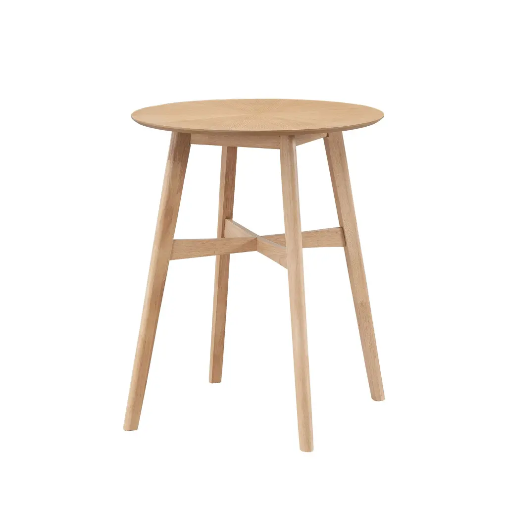 31.5 Inch Oversize Round Bar Table Wooden High Top Kitchen Dining Table justone
