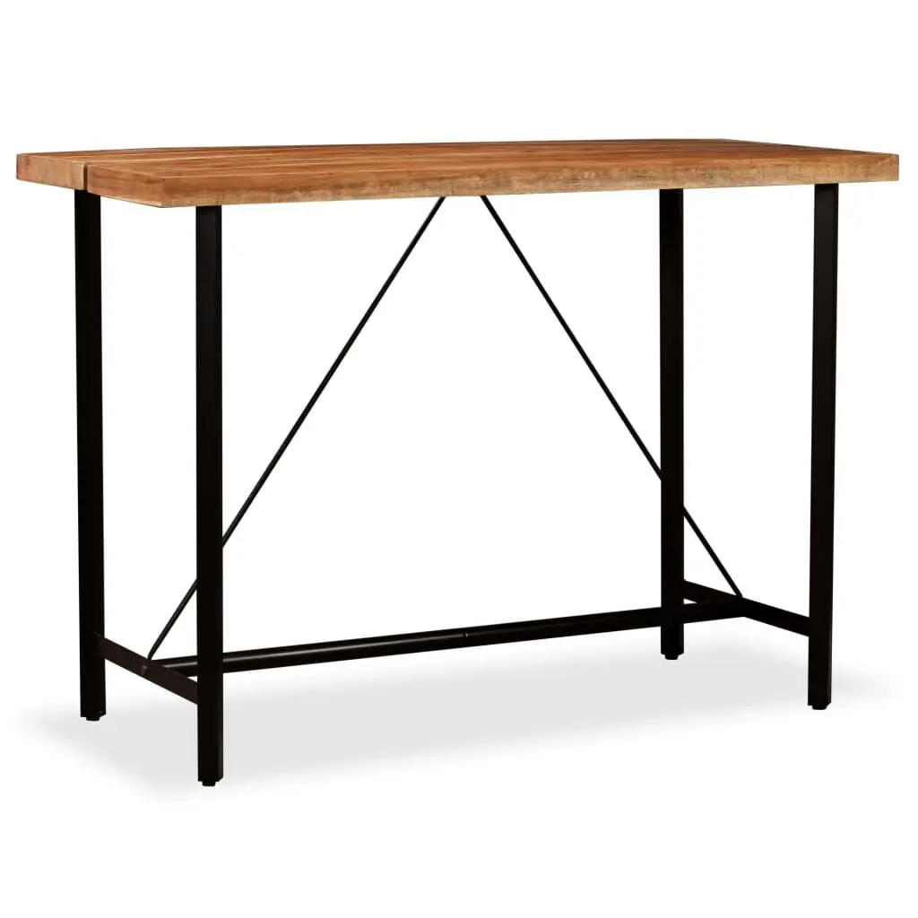 Large Solid Acacia Wood Bar Table 59x27.6x42.1 Inches Entertaining