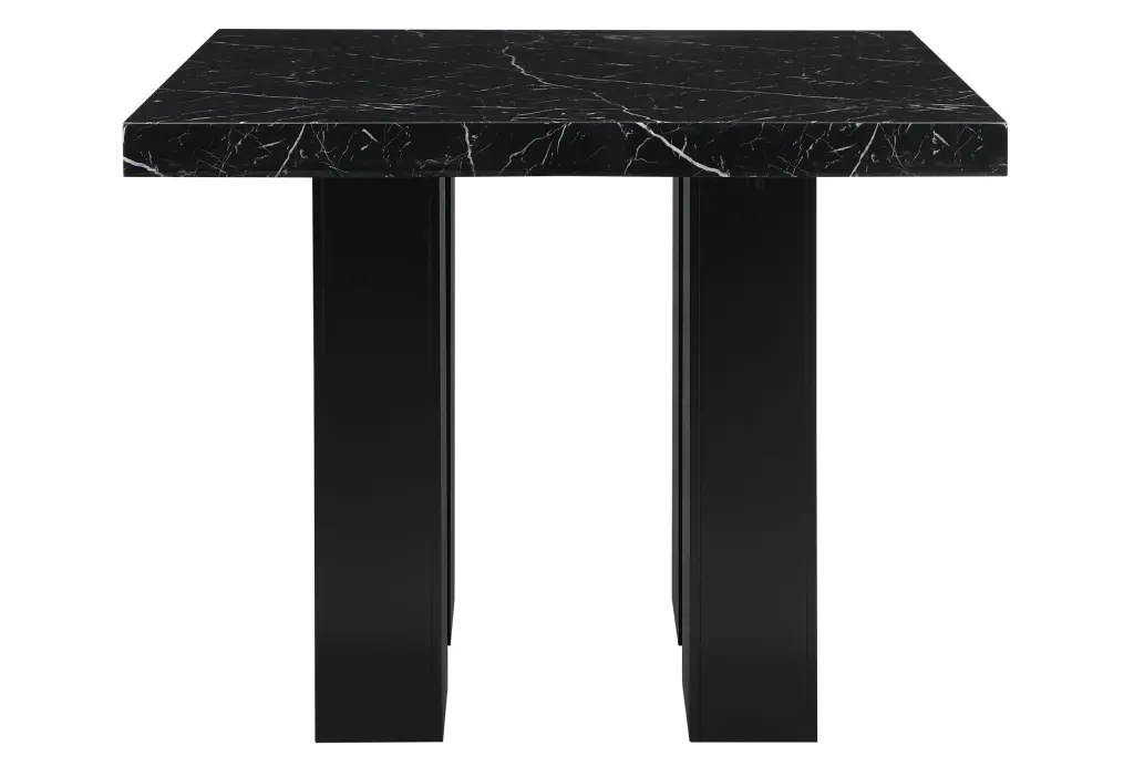 Mikha Black Bar Table Black Rubber Wood luxe modern furniture