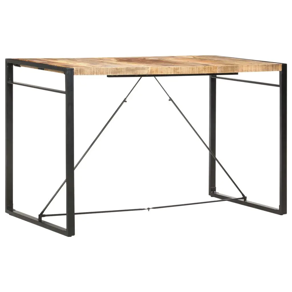 Solid Mango Wood Bar Table 70.9x35.4x43.3 Inches Extra Large Counter Table