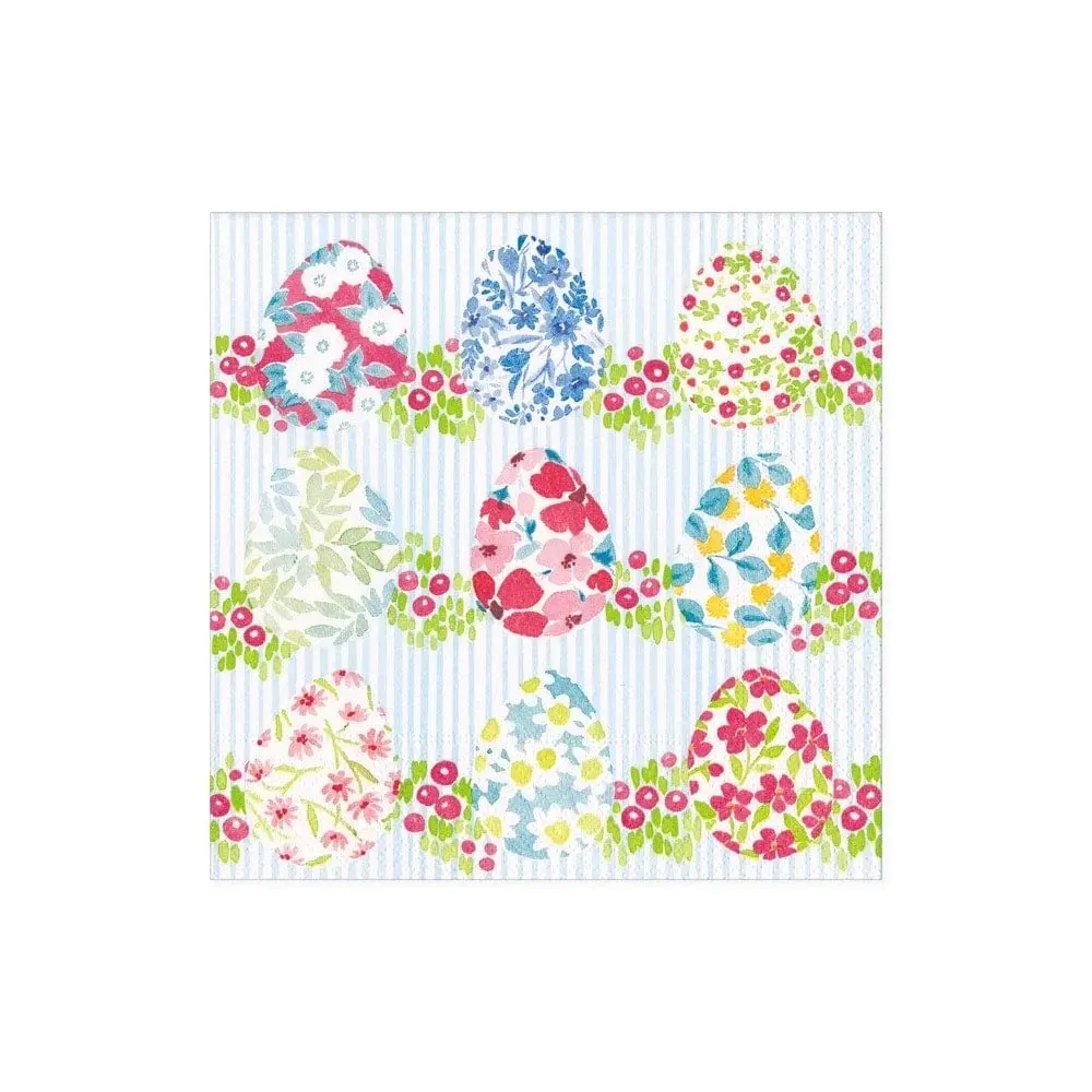 Floral Easter Eggs Paper Cocktail Napkins - 20 Per Package