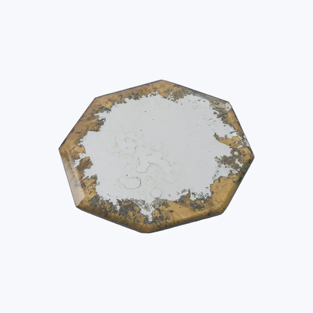 Octagon Coaster Aurum, Gold Crackle