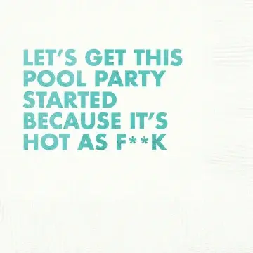 Pool Party Cocktail Napkin