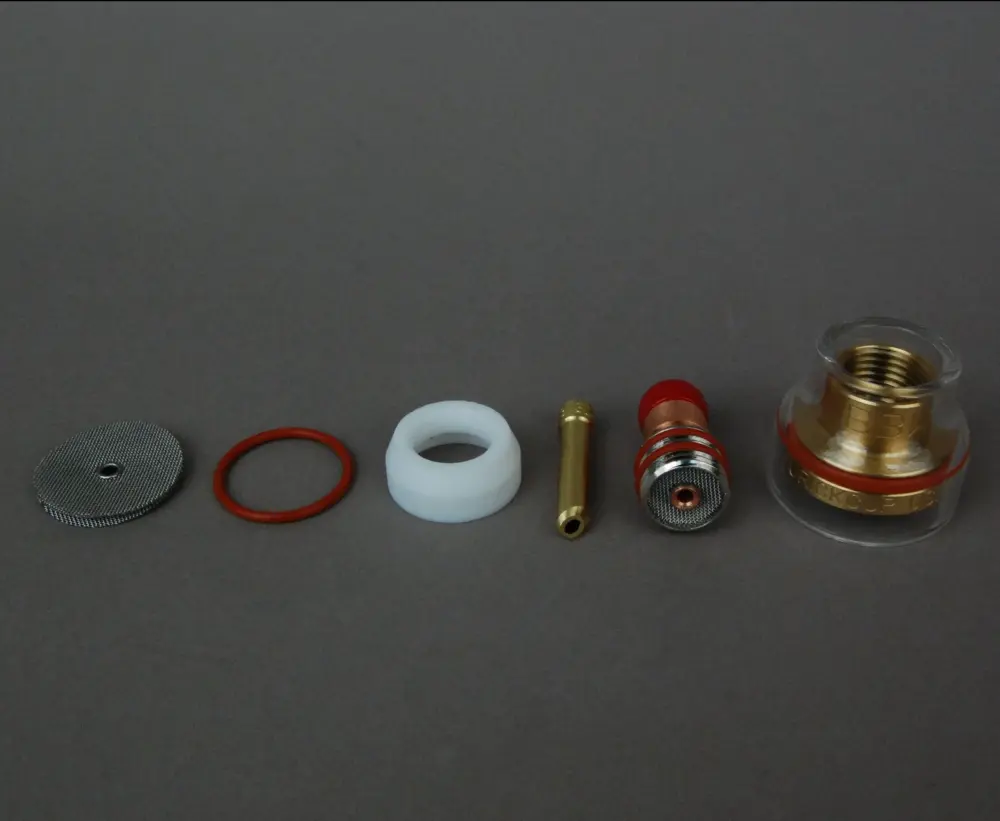 BBW16 Pyrex Cup Kit w/Brass BBW Lens f/17, 18, & 26 Series TIG Torches, #BBWSG19-17KIT