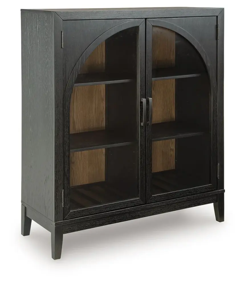 Armenleigh - Bar Cabinet - Black / Chestnut