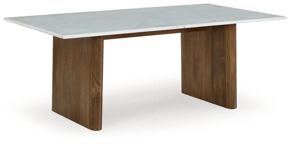 Isanti - Rectangular Cocktail Table - Airy Brown / White