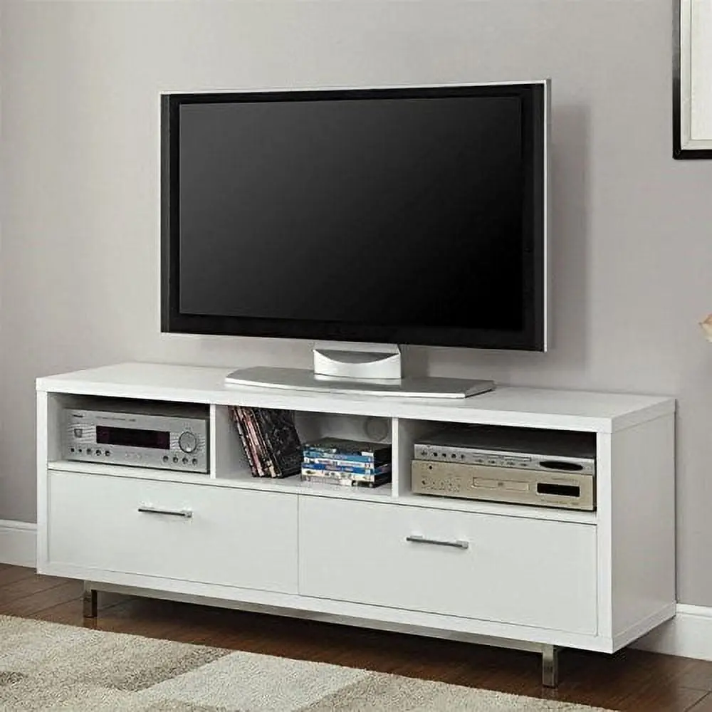 Coaster Home Furnishings White TV Console Up to 46-Inch TVs Coaster Company