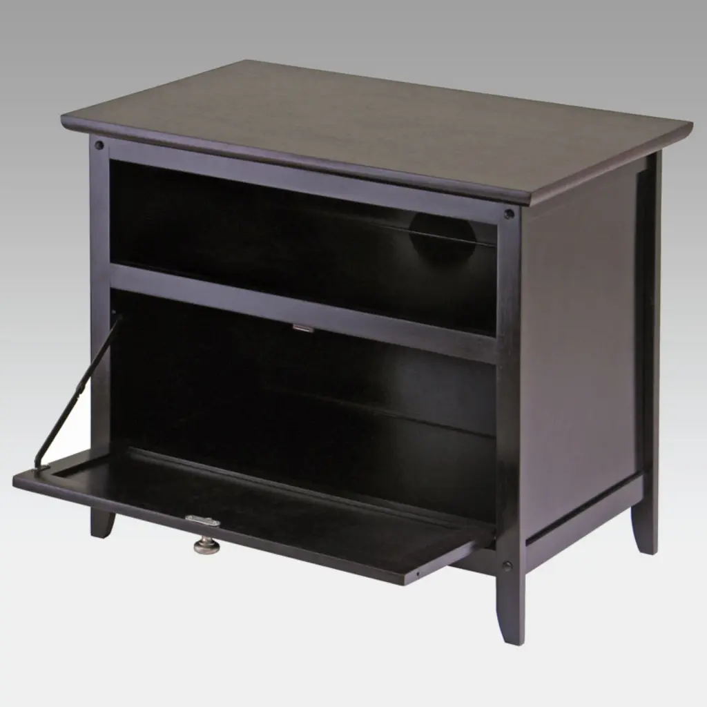 Winsome Wood Zara TV Media Stand Espresso Finish Living Room