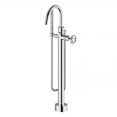 Floor-mounted bath faucet hand shower | 5-Piece Set