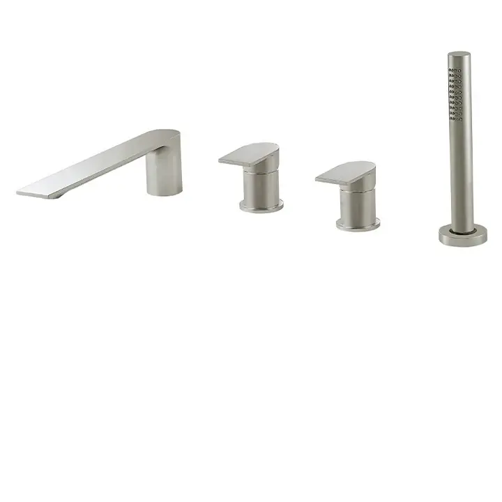 Luxury Hotel Bath faucet hand shower and 2 mixer taps