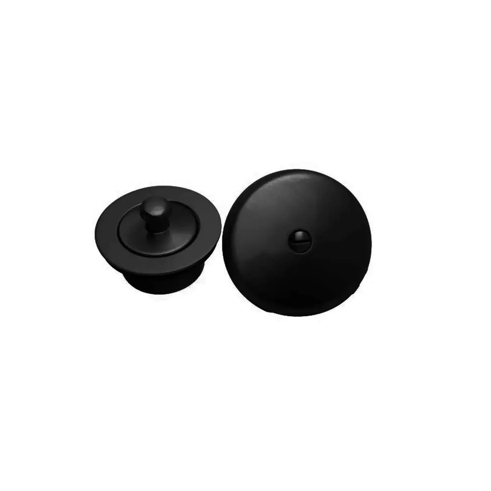Non-Slip Shower Bathtub Drain Kit, Overflow and Drain soft-touch Black)