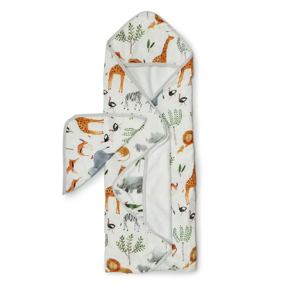 Hooded Towel Place - Safari Jungle