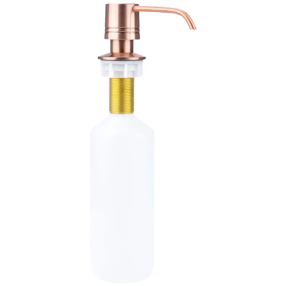 Deck-Mounted Soap Dispenser Straight Nozzle Antique Warm-toned