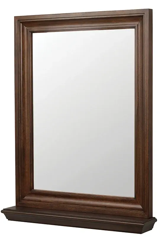 Craft + Main Cherie Series CHNM2430 Framed Mirror, Rectangular, 24 W, 30 H, Wood Frame, Dark Walnut Frame, Wall